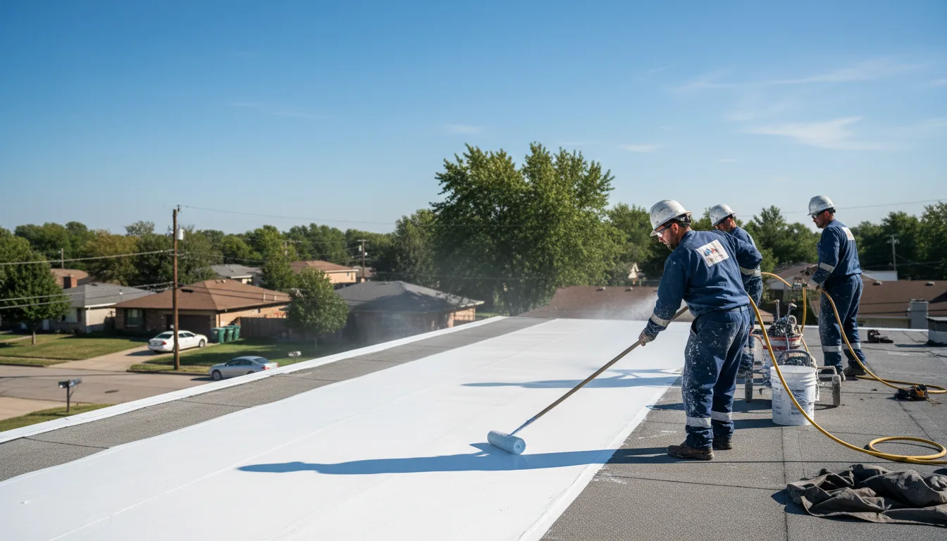 Commercial roof coating in Parker City, IN near me